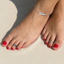 Feather Anklet Sterling Silver | Ankle Bracelet