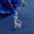 Giraffe Necklace Sterling Silver Pendant