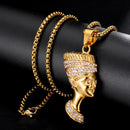 Gold Nefertiti Necklace | Egyptian Queen Nefertiti Pendant
