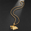 Gold Wolf Necklace for Men | Bling Wolf Pendant
