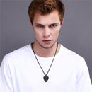 Guitar Pick Necklace - Black Stainless Steel