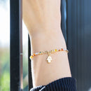 Rainwbow Hamsa Hand Bracelet w/ Gemstones - Sterling Silver