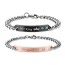 Her King His Queen Bracelet - Long Distance Bracelet