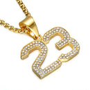 Iced Out 23 Necklace Basketball | Number 23 Pendant