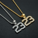 Iced Out 23 Necklace Basketball | Number 23 Pendant