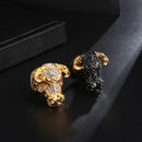 Mens Iced Out Bull Ring Bling