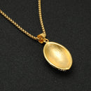 Iced Out Football Necklace Gold