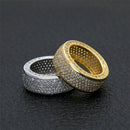 Iced Out Ring for Men - Gold - Silver