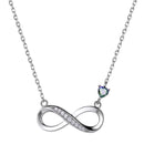 Infinity Necklace Sterling Silver | Infinity Pendant w/ CZ