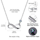 Infinity Necklace Sterling Silver | Infinity Pendant w/ CZ