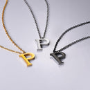 P Initial Necklace | Letter Pendant - Simple