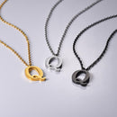 Q Initial Necklace | Letter Pendant - Simple