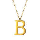 Gold Initial Necklace for Men - Stainless Steel