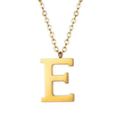 Gold Initial Necklace for Men - Stainless Steel