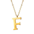 Gold Initial Necklace for Men - Stainless Steel