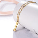Gold Initial Necklace for Men - Stainless Steel