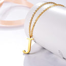 Gold Initial Necklace for Men - Stainless Steel