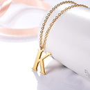 Gold Initial Necklace for Men - Stainless Steel