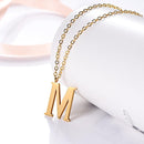 Gold Initial Necklace for Men - Stainless Steel