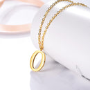 Gold Initial Necklace for Men - Stainless Steel