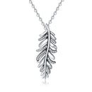 Leaf Necklace Sterling Silver | Womens Leaf Pendant