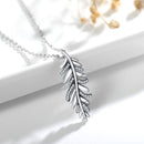 Leaf Necklace Sterling Silver | Womens Leaf Pendant