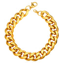 Mens Cuban Link Bracelet - 12 mm - Gold