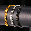 Mens Cuban Link Bracelet - Stainless Steel - 6 mm