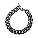 Mens Cuban Link Bracelet - 9 mm - Black