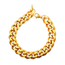 Mens Cuban Link Bracelet - 9 mm - Gold