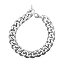 Mens Cuban Link Bracelet - 9 mm - Silver