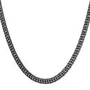 Mens Cuban Link Chain Necklace Black - 6 mm, Thick