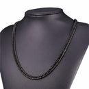 Mens Cuban Link Chain Necklace Black - 6 mm, Thick