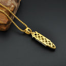 Mens Bullet Necklace Gold | Iced Out Bullet Pendant