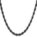 Mens Rope Chain - 3mm - Black