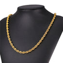Mens Rope Chain - 6mm - Gold