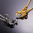 Mens Scorpion Necklace Silver Gold Pendant