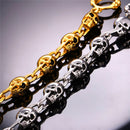 Mens Skull Bracelet | Multi Skulls Chain Bracelet