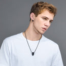 Mens Skull Necklace - Black Pendant