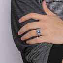Men's Square Blue Stone Ring