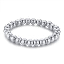 Stainless Steel Bead Bracelet for Men - Silver