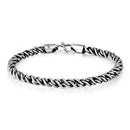Mens Sterling Silver Bracelet 5 mm Chain