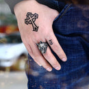 Mens Wolf Ring Stainless Steel