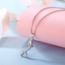 Mermaid Necklace Sterling Silver with CZ