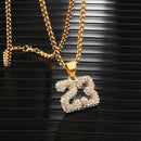 Iced Out Number 23 Necklace Basketball Chain Gold