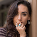 Oval Turquoise Ring in Sterling Silver