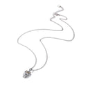 Owl Necklace Sterling Silver CZ Pave