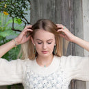 Pear Moonstone Ring w/ Turquoise | Sterling Silver, 14K Gold Plating