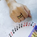 Playing Cards Stainless Steel Spinner Ring for Men
