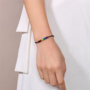 Rainbow LGBT Gay Pride Bracelet Black